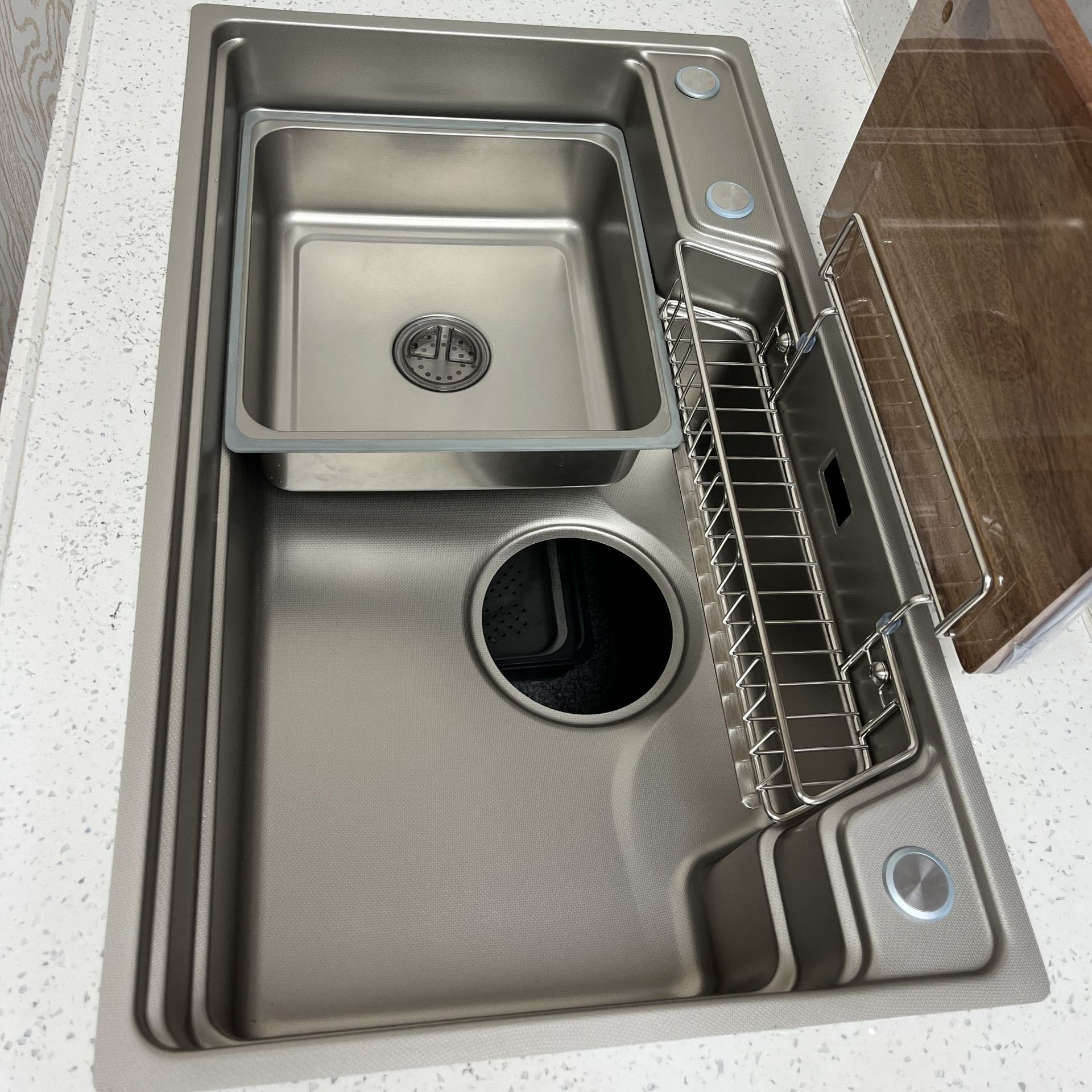 Rojo neto, cocina grande con un solo tanque, lavabo de acero inoxidable 304, lavabo, lavabo, lavabo, lavabo, lavabo, fregadero, fregadero hecho a mano