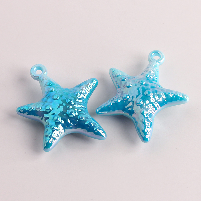 1 Piece Quantity 1 Piece Acrylic Starfish Polished Pendant Charms