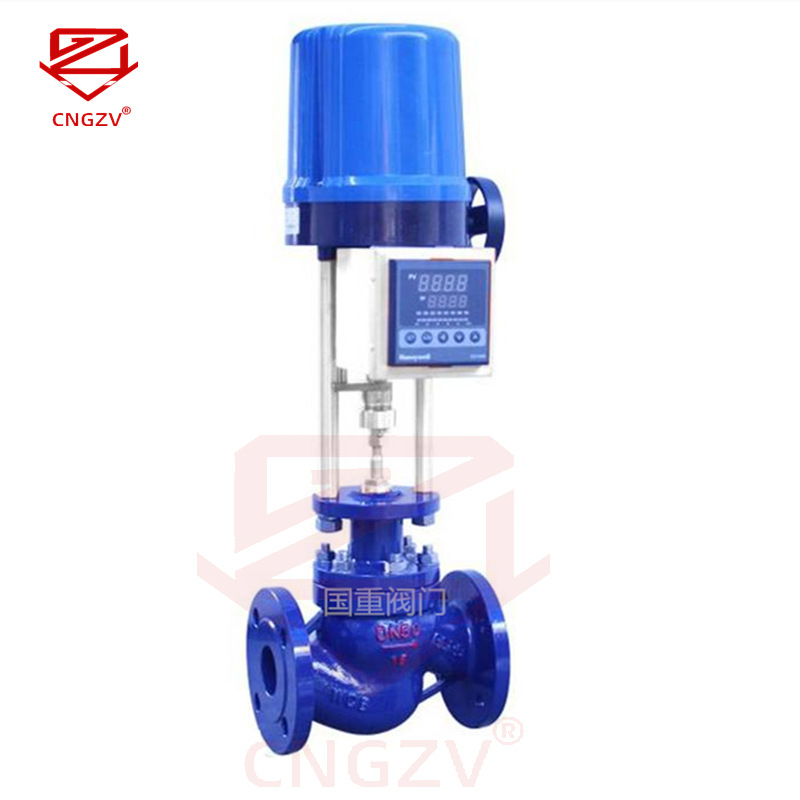 国重阀门 电子式电动薄膜单座蒸汽调节阀 DN80 温州瓯北生产厂家