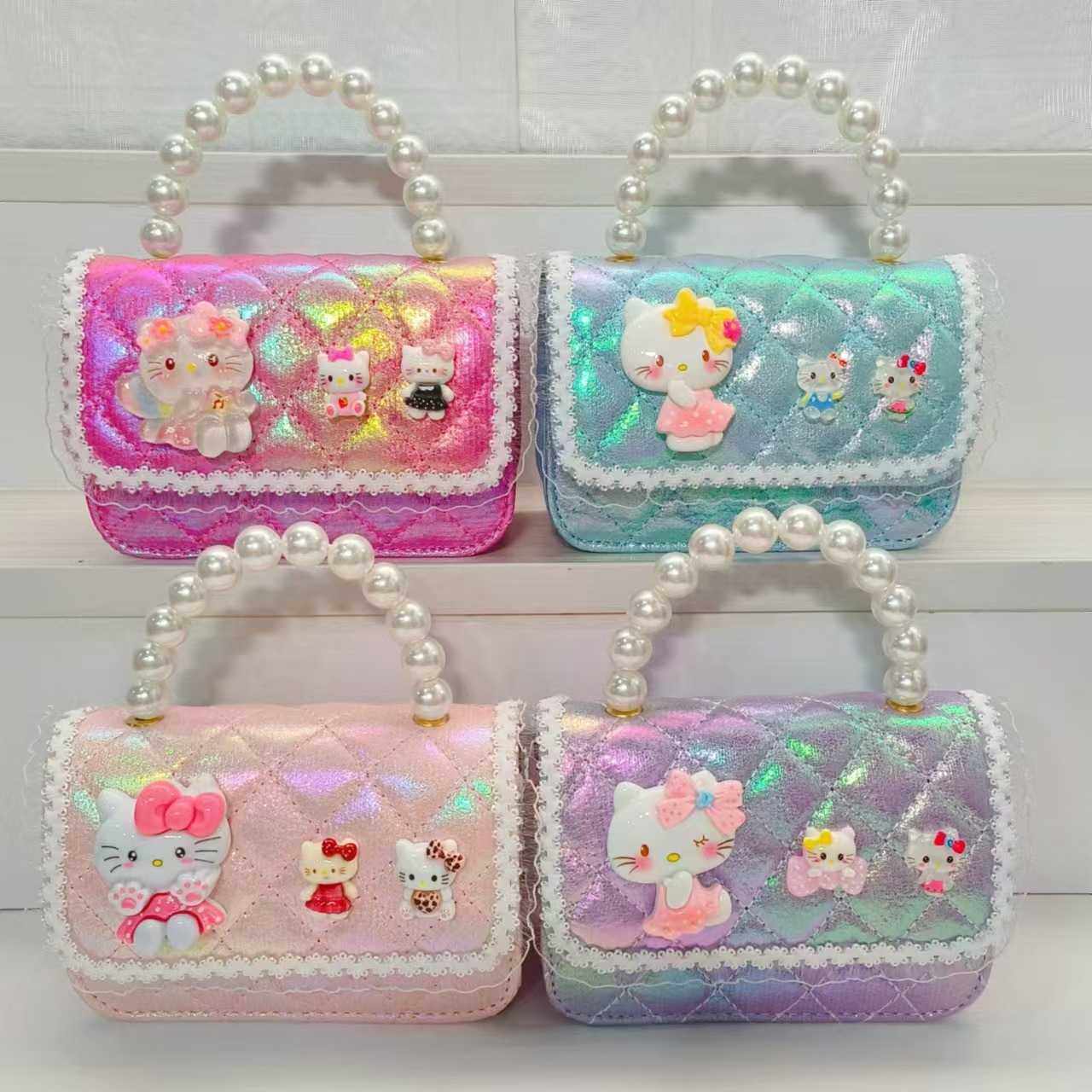 Bolso de mano de perlas, bolso de hombro, bolso para niños, bolso de cambio, bolso de accesorios, bolso de Año Nuevo, bolso de cadena, bolso pequeño