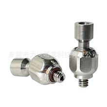 冷雾万向接头高压雾化可调球形调试器不锈钢3/16unc 10/24连接器