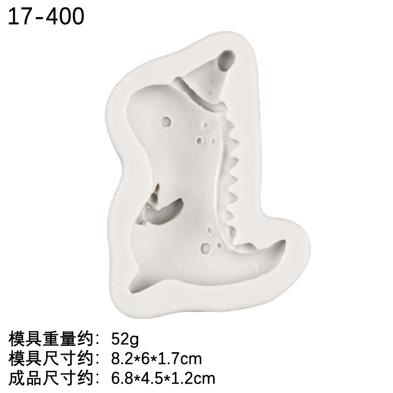 Dinosaurio forma fondant pastel decoración silicona molde DIY dinosaurio animal chocolate hornear epoxi arcilla molde