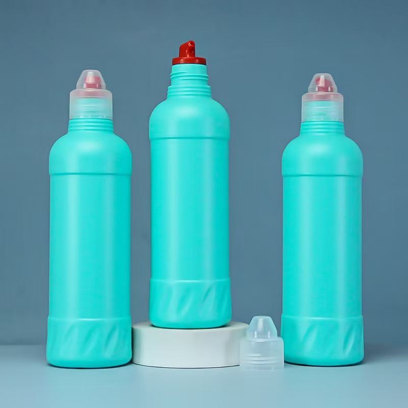 600ml 변기세정제 병, 압착식 세척제, PE 플라스틱 병, 변기세정제, 누수방지 디자인