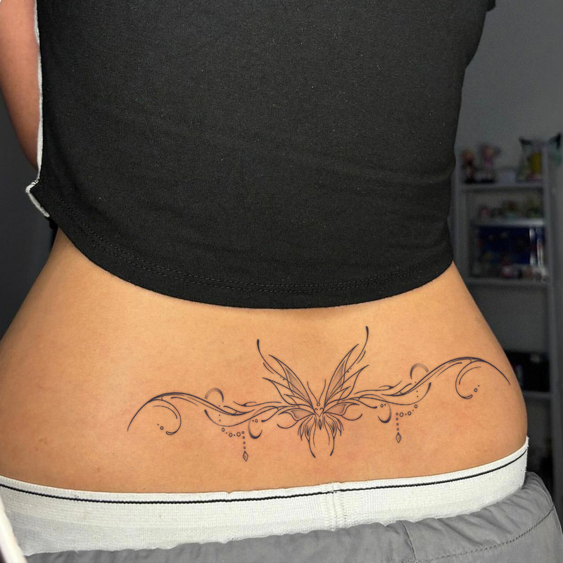 Cross-Border Popular Herbal Juice Semi-Permanent Personalized Minimalist Ins-Style Butterfly Pendant Succubus Tattoo Sticker Cross-Border Popular Herbal Juice Semi-Permanent Personalized Minimalist Ins-Style Butterfly Pendant Succubus Tattoo Sticker