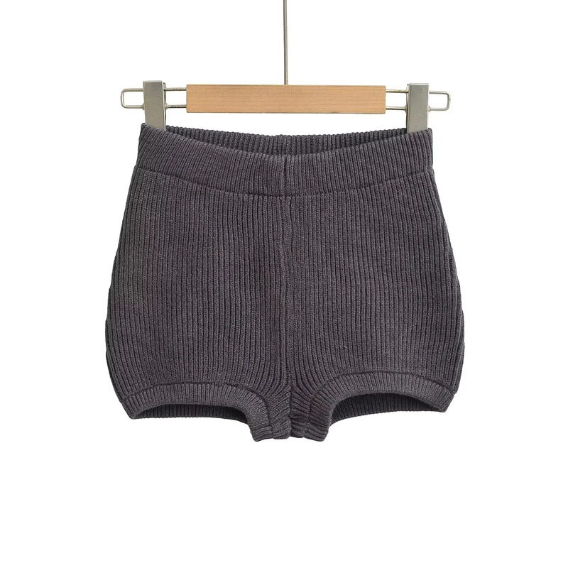 American Street Blogger High-Waisted Leg-Lengthening Solid Color Sexy Versatile Knit Shorts Sweet Internet Celebrity Yoga Hot Pants