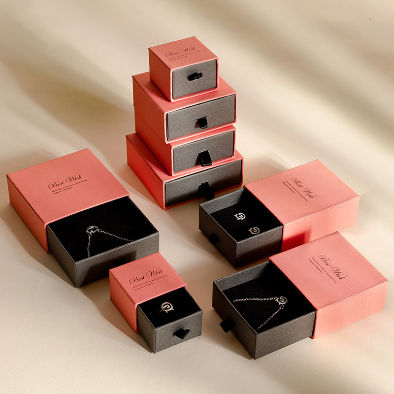 一件代发时尚珠宝盒项链戒指耳钉耳环手链饰品抽屉礼盒首饰包装盒