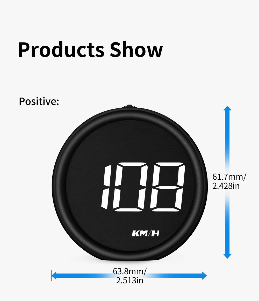 Cross-border car HUD head-up display, car OBD speed, water temperature, fuel consumption portable high-definition display B1