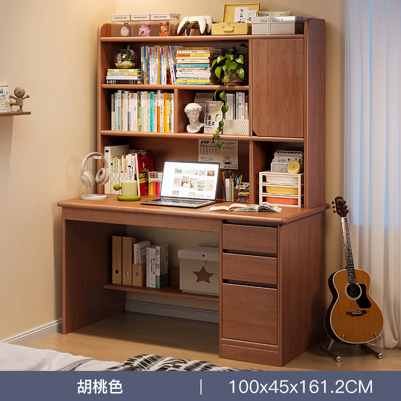 Escritorio de madera sólida escritorio de estudio para estudiantes en el hogar escritorio de escritorio estante de dormitorio escritorio de escritorio para adultos
