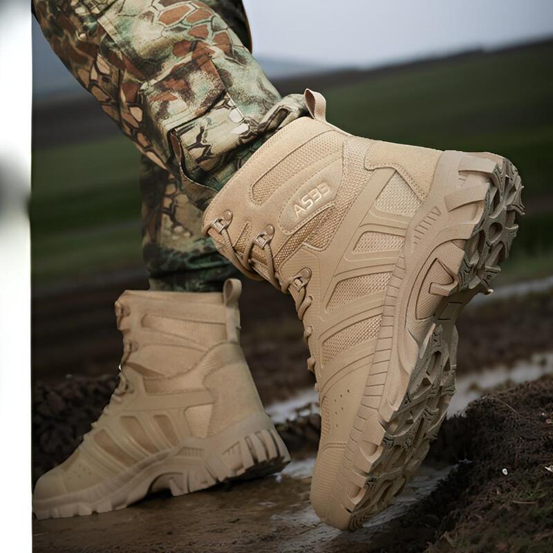 Cross-Border Large Size Tactical Boots Hiking Boots Men's Training Combat Boots Military Boots Outdoor Hiking Boots Desert Boots Factory Direct Sales