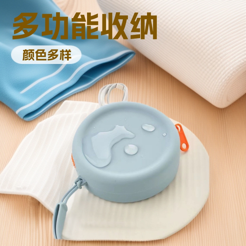 A New Favorite for Travel Storage! Silicone Waterproof Cosmetic Bag |   Nail Art Jewelry Classification Storage Ins-Style Portable Bag