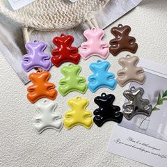キャンディーカラー合金クマキーペンダントペンダント手作り DIY 携帯電話チェーンバッグキーホルダージュエリーアクセサリー