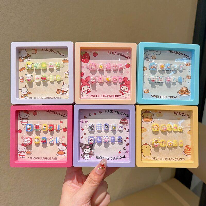 Sanrio's New Children's Wearable Cartoon Nail Stickers, Cute and Removable Nail Stickers for Babies Sanrio's New Children's Wearable Cartoon Nail Stickers, Cute and Removable Nail Stickers for Babies