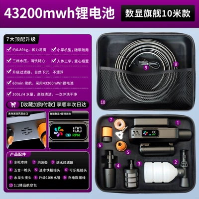 car washer, household high-pressure water – High pressure car wash water gun - 10m-top-configuration