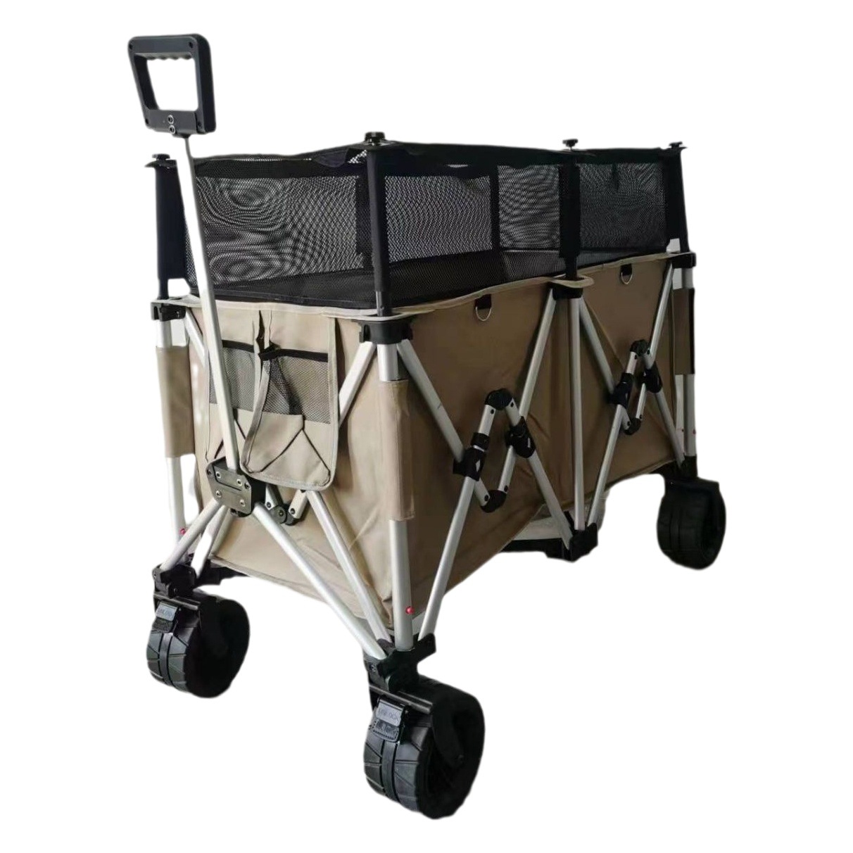 アルミ合金大容量キャンプカートは、折り畳み式の屋外キャンプ場で車を引っ張ることができます。