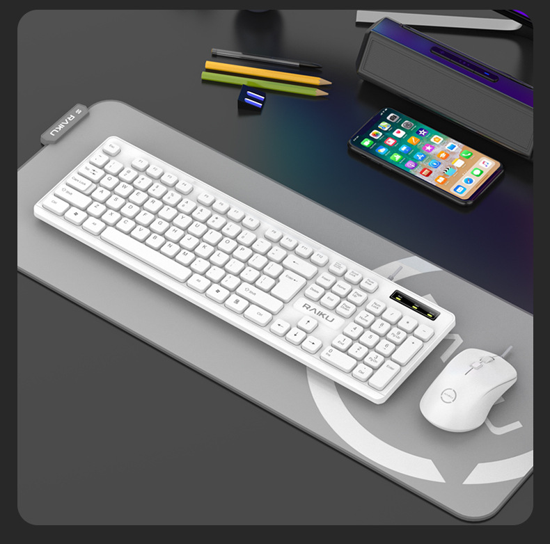 Wireless keyboard, mouse, set, mute mechanical laptop for office