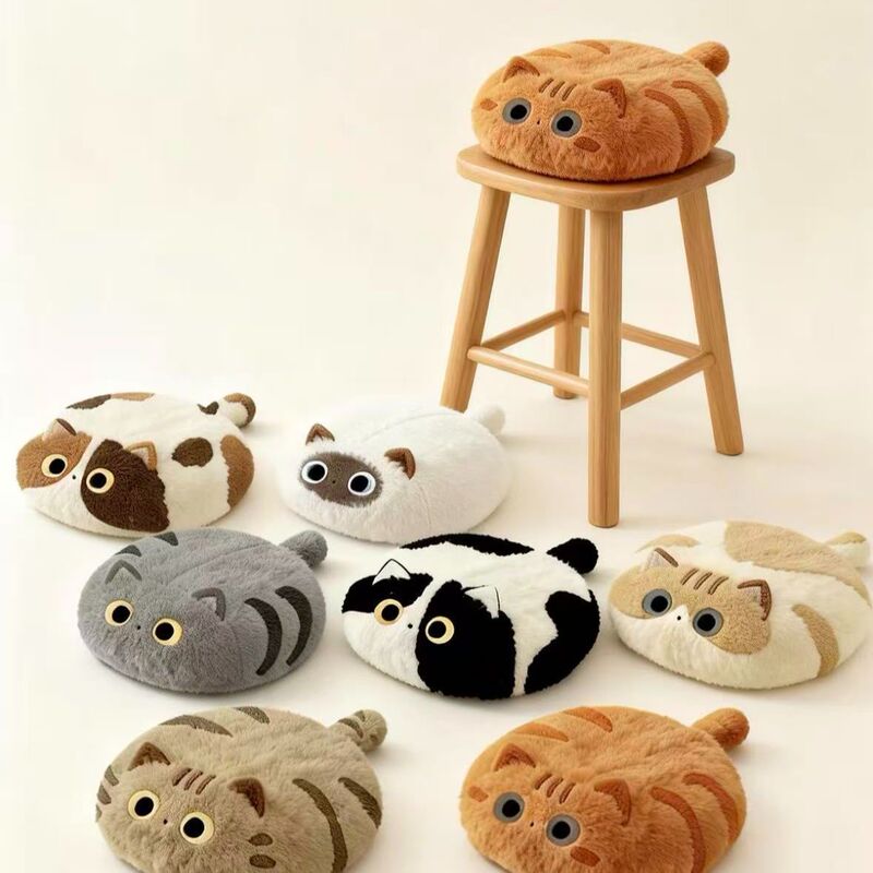 Cute cat cushion, simple office cushion, chair pad, home sofa tatami cat cushion, ultra-soft futon Cute cat cushion, simple office cushion, chair pad, home sofa tatami cat cushion, ultra-soft futon