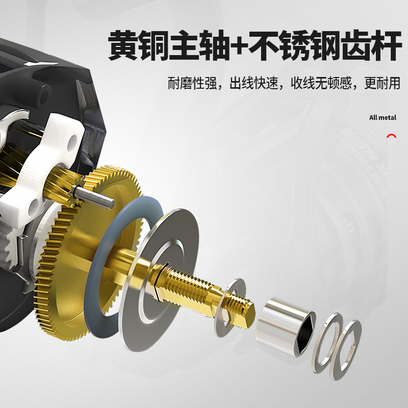 Rueda de pesca de metal rueda giratoria carrete de pesca mar rueda de varilla ancla rueda de pesca de largo alcance rueda de pesca engranaje de pesca al por mayor