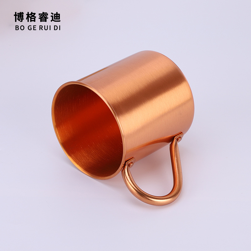 Taza de cobre puro en stock Taza de mula de cobre rojo creativo Comercio transfronterizo Vodka Regalo Taza de cóctel Taza de cerveza