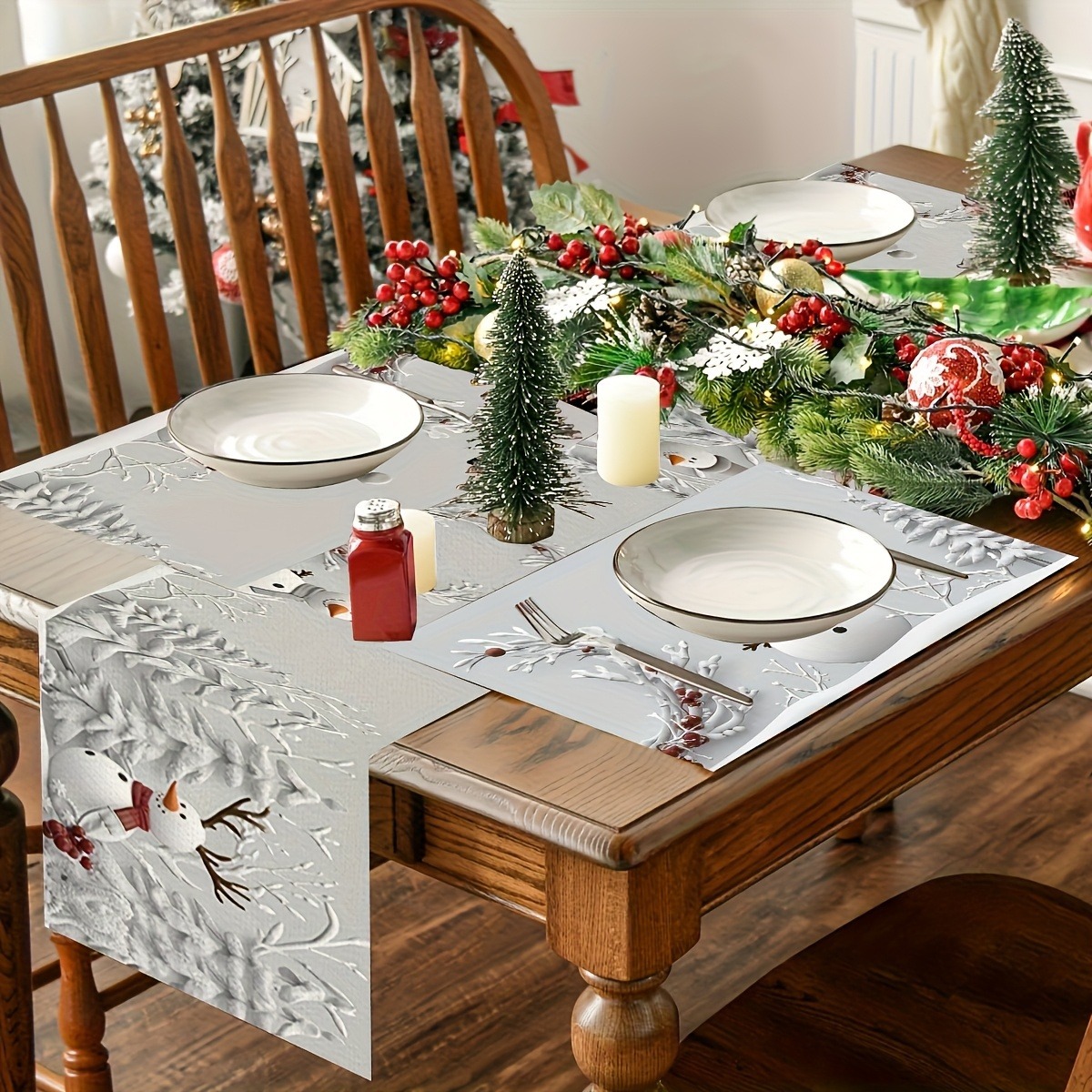 Nuevo conjunto de toallas de mesa transfronterizas de Navidad decoración de mesa Bandera de mesa Bandera de mesa Amazon 2026