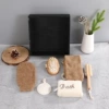 Double-sided black wooden box, set, 25×25×7cm