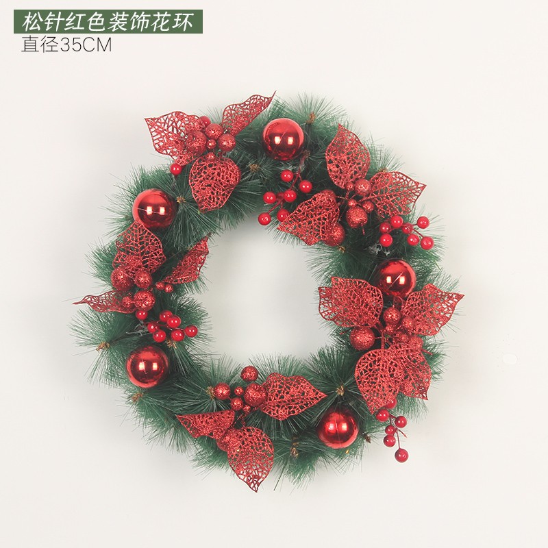 Aguja de pino rojo guirnalda decorativa