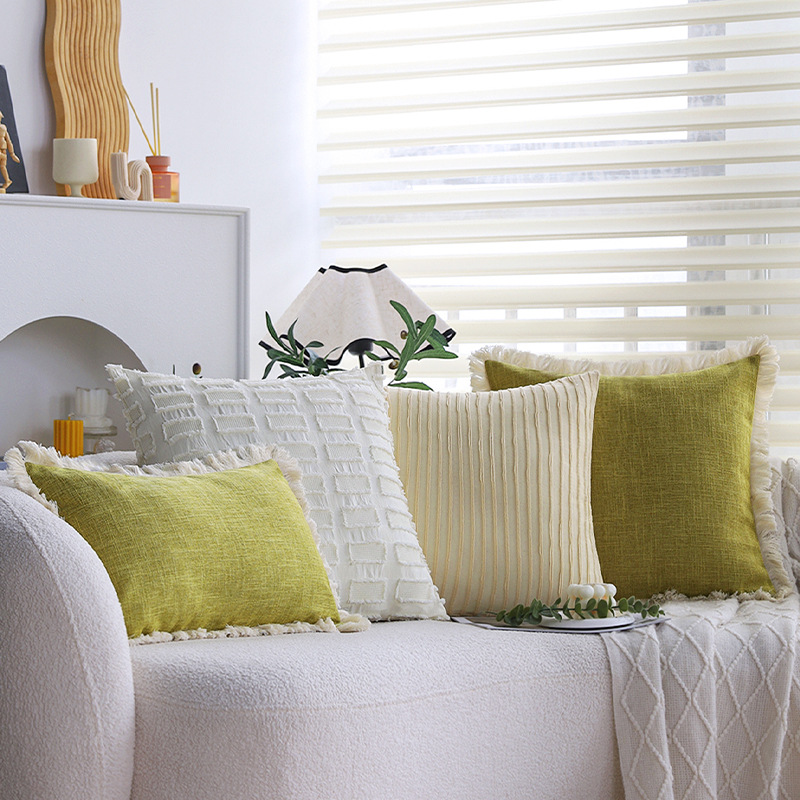 Verano pequeño fresco almohada verde almohada sofá cojín encantador hotel decoración de alojamiento residencial nuevo cojín mayorista