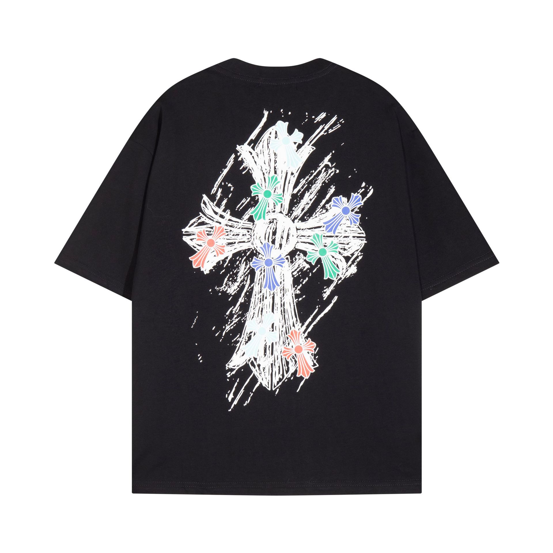 Chrome Heart 24 nuevo Crocodile de verano de moda europea y americana camiseta de manga corta para hombres y mujeres