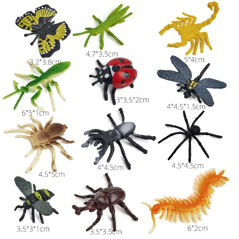 Мини-твердый мягкий клей имитация насекомых детская игрушка скорпион паук Жук модель познавательные украшения оптом