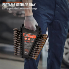 黑镍棘轮扳手梅花72齿小开口自动双向两用扳手棘轮省力扳手套装