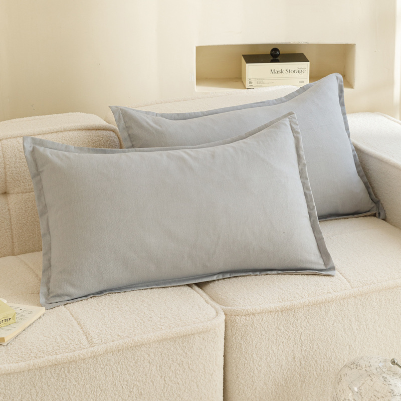 Funda de almohada absorbente de sudor simple Funda de almohada de algodón 48x74cm Couple adulto en casa Funda de almohada de dormitorio de estudiante individual