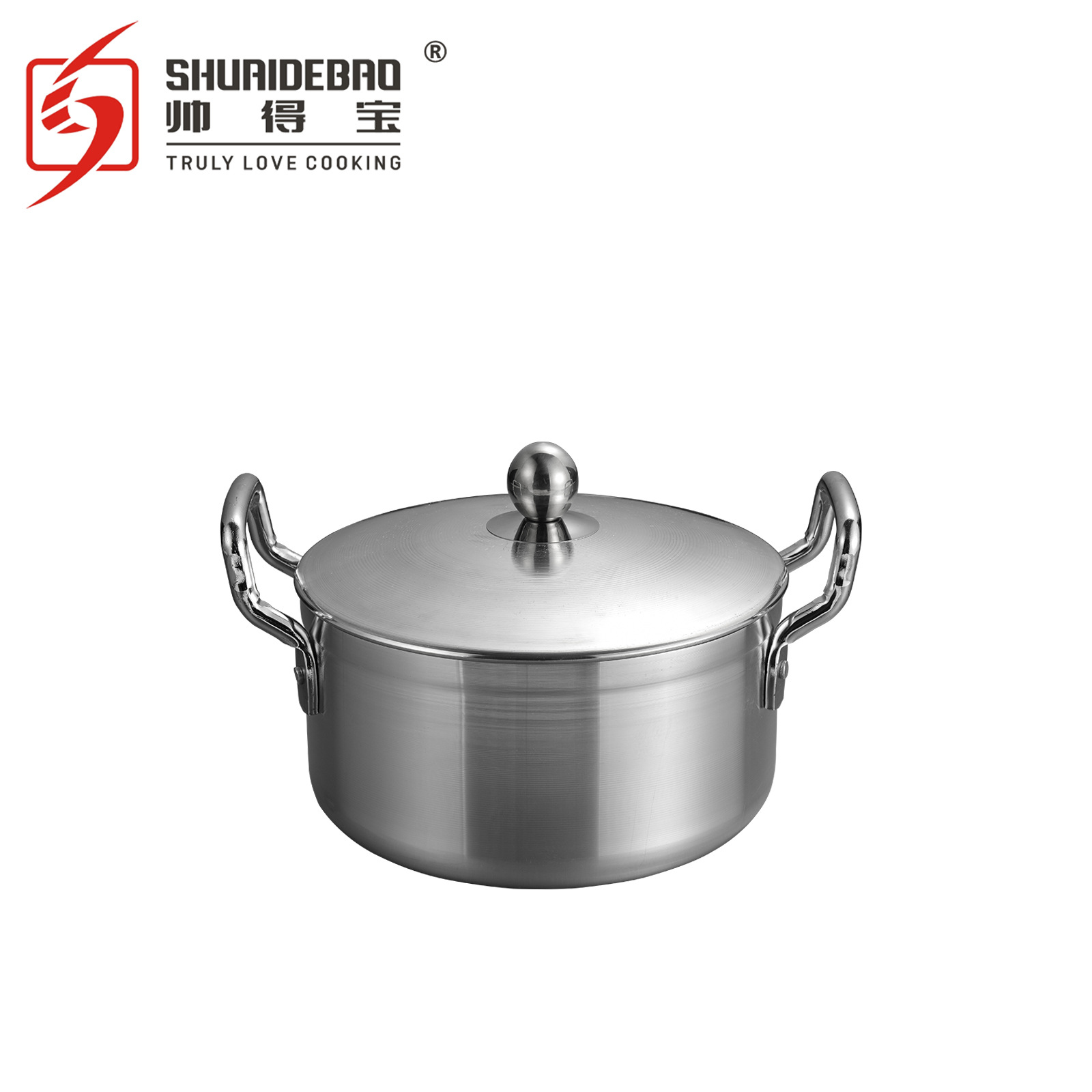 FUENTE Olla de aluminio transfronteriza de fábrica 16-28cm olla de lijado adelgazada hogar comercial Hotel utensilios de cocina olla de aluminio traje