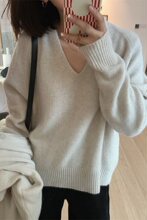 领套头慵懒风毛衣女秋冬软糯针织打底衫韩版洋气时尚显瘦内搭潮