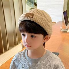 森系儿童帽子秋冬款针织瓜皮帽宝宝奶嘴帽男女童洋气毛线套头帽潮
