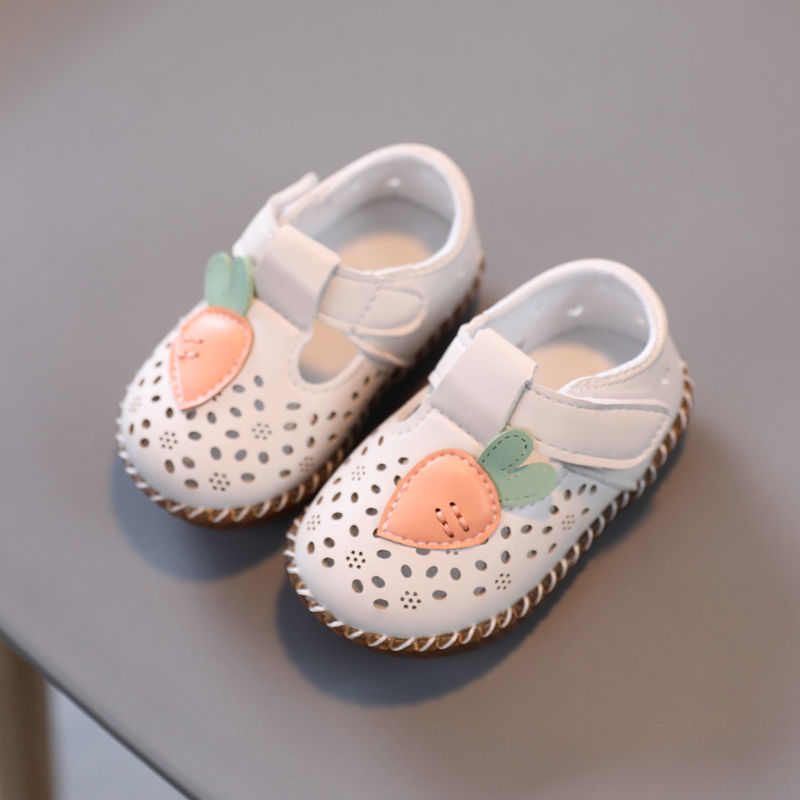 Sandali Bambina Estivi 6-12 Mesi Traspiranti Baby Princess Suola Morbida Pelle Antiscivolo 0-1 Anno 2 Scarpe da Passeggio_voghion.com