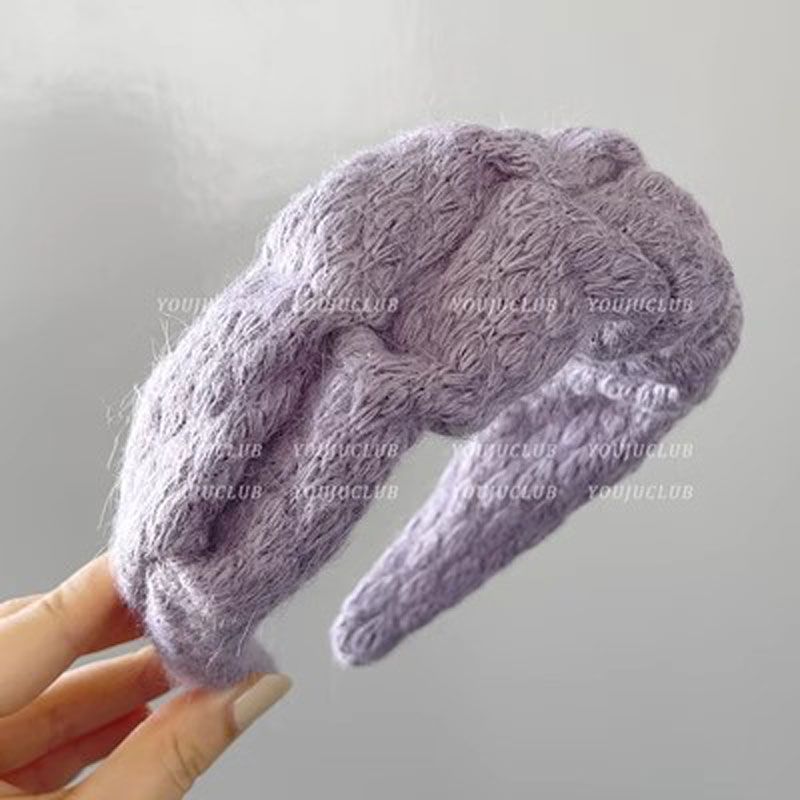 Hong Kong style retro headband - taro purple
