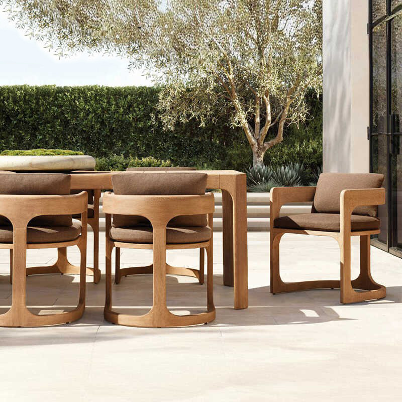 Hoteles modelo de habitaciones residenciales ventas sofá diseño de ocio sofá silla de teca muebles al aire libre sofá de madera maciza
