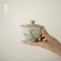 不烫手家用泡茶陶瓷盖碗