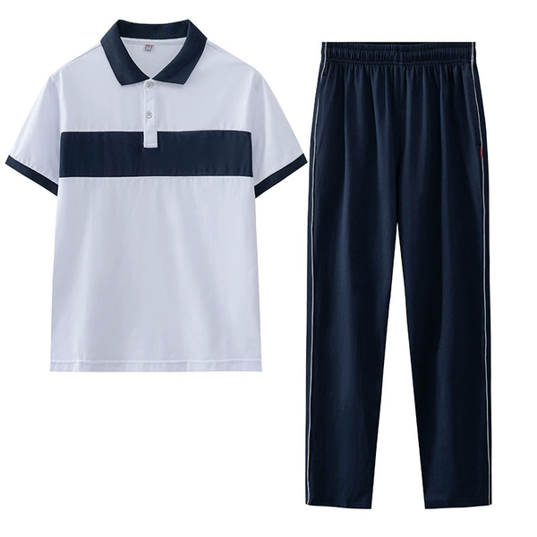 Dark blue sleeves, set, with short sleeve