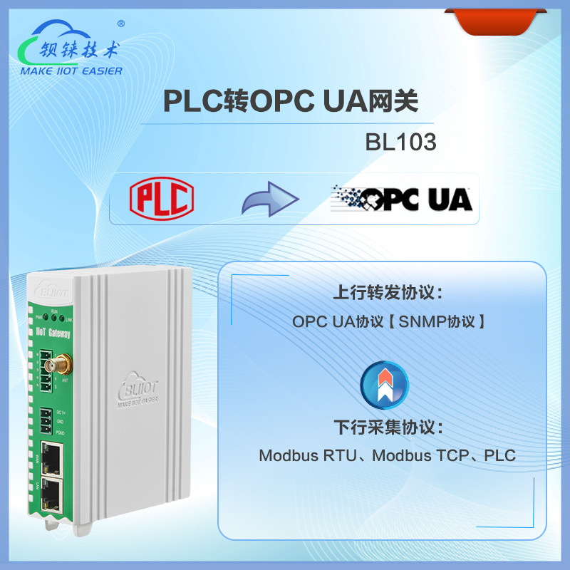 钡铼BL103物联网关 多种PLC转OPC UA协议 助力MES/SCADA智慧工厂