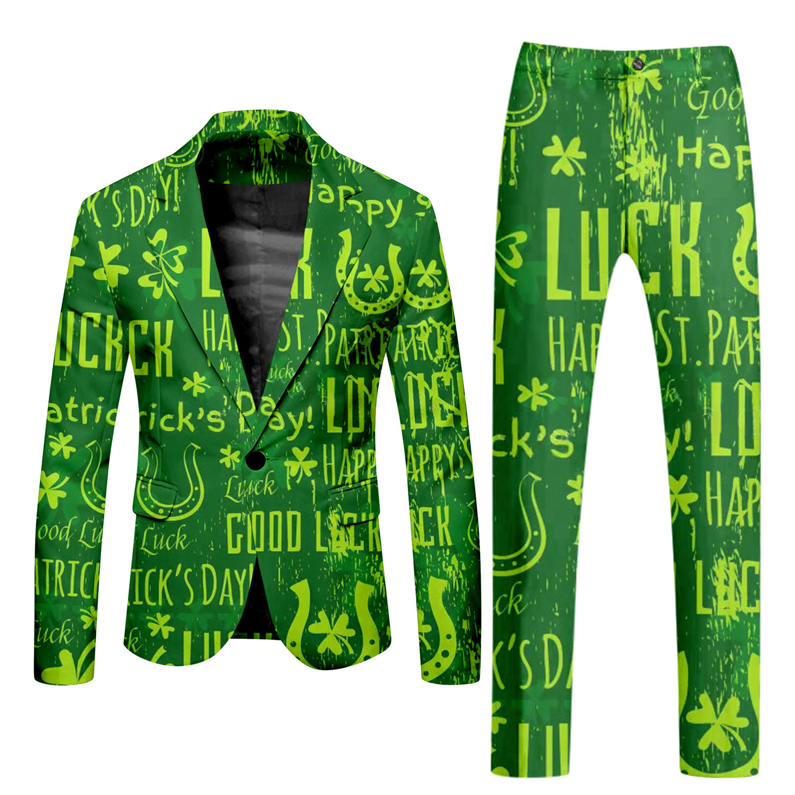 Traje verde fresco y enérgico Traje de estilo de personalidad casual de negocios Traje de un solo botón Pantalones delgados WL8-MR7
