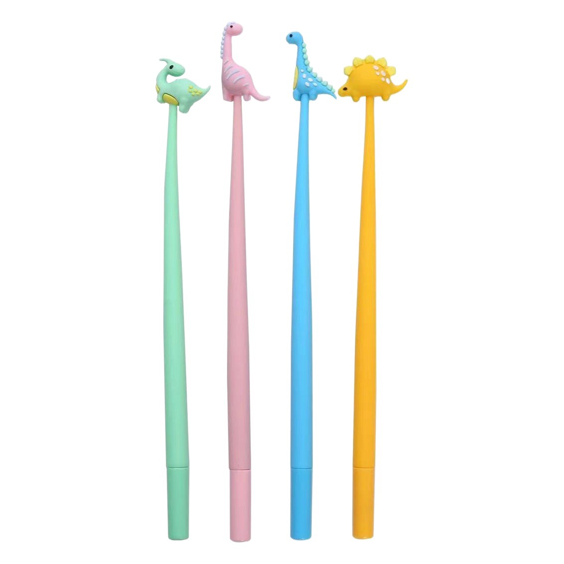 Pinmu nueva pluma de gel dinosaurio animal flexible Pegamento de silicona modelado pluma de agua dinosaurio Jurásico papelería al por mayor