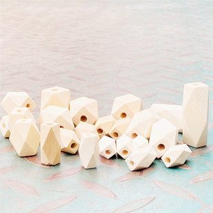 Factory wholesale polygonal wooden beads rectangular octagonal beads 12*20MM15 * 22MM 16 * 40MM 20*27mm