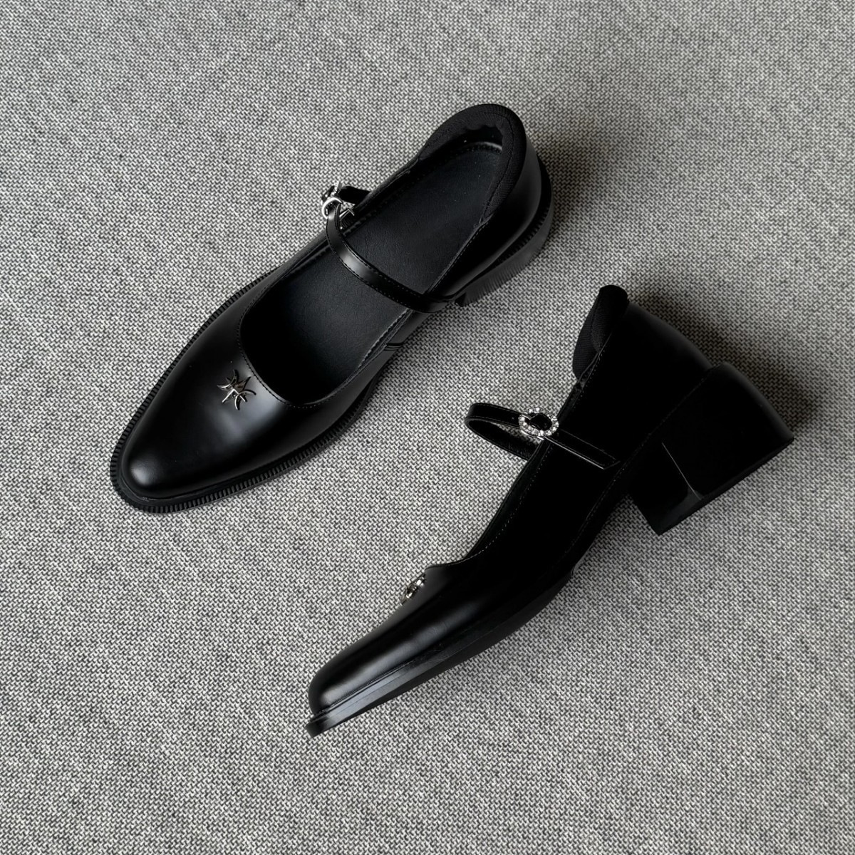 Summer retro Mary Jane shoes English style pointed-toe low-cut with…