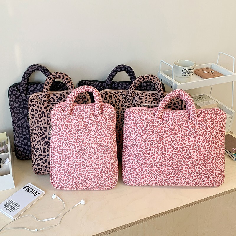 Cross-Border Leopard Print Notebook Protective Cover Portable Laptop Bag Dual-Purpose Business Casual Computer Sleeve Bag
