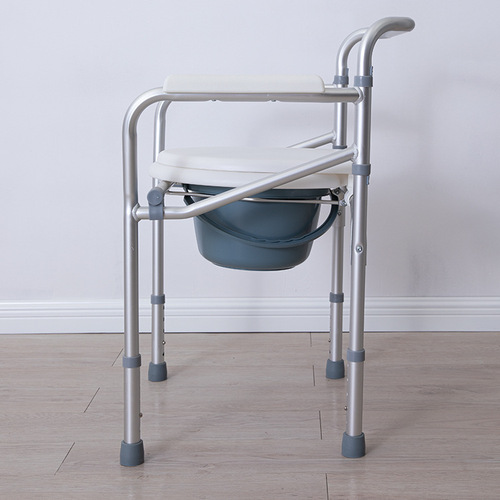 Aluminum alloy elderly person's toilet chair, disabled person's toilet, household use pregnant woman bathroom shower chair, foldable stool, wholesale