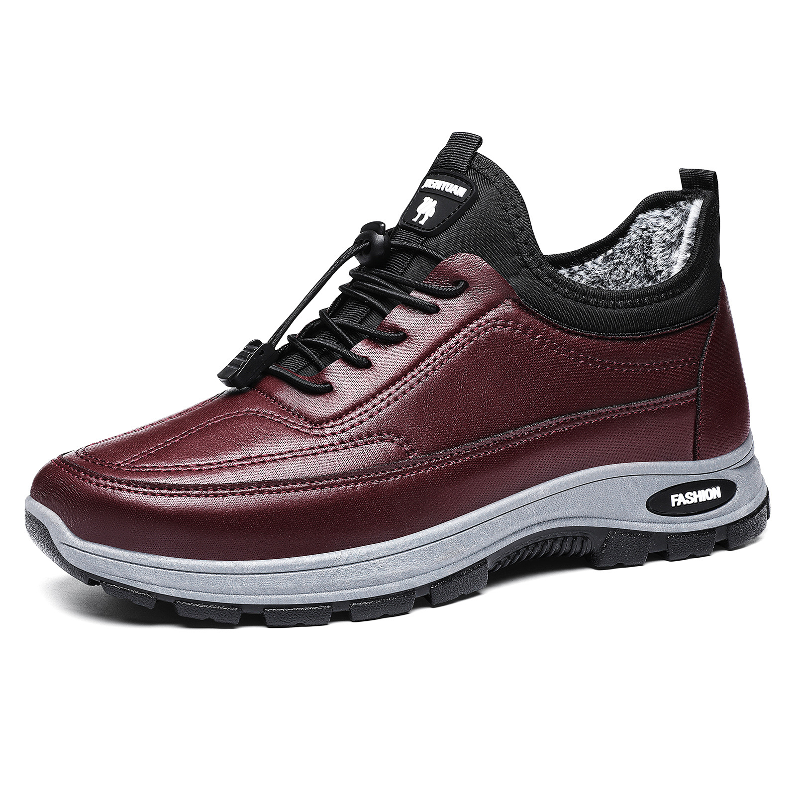 Botas de algodón para hombres nuevos zapatos de algodón de invierno zapatos de paso alto botas cortas con zapatos cómodos con suela gruesa y espesa