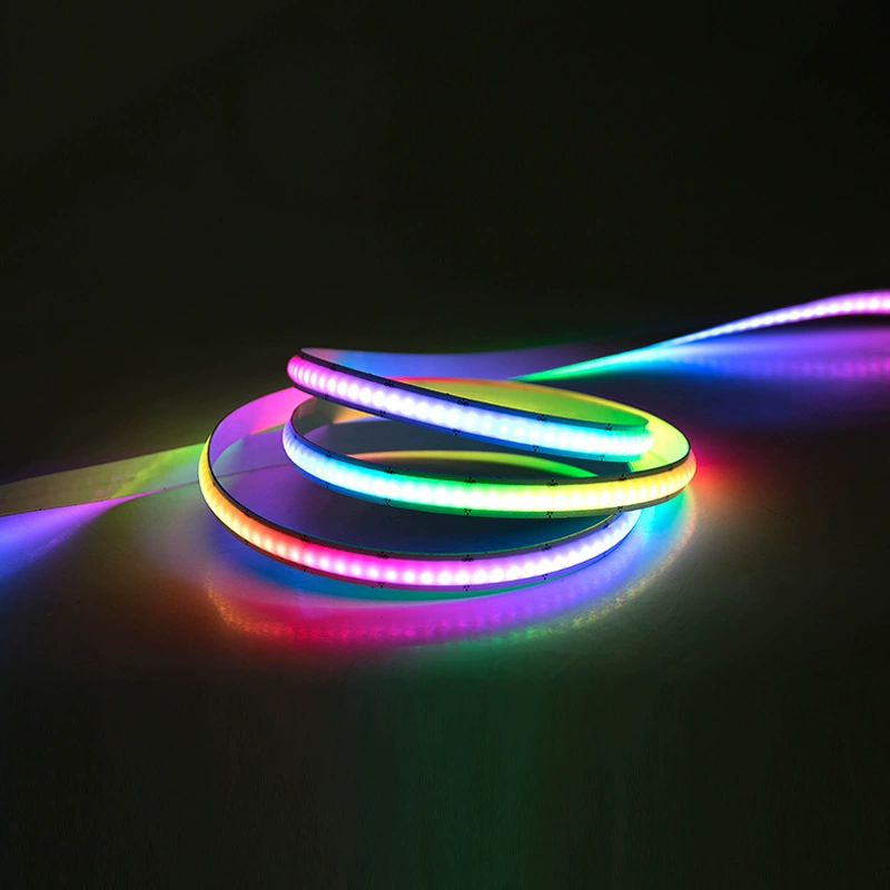 Новый волшебный свет COB с 300LED, низкое напряжение 5V, полноцветная SPI программируемая световая лента шириной 8 мм, белая текущая вода
