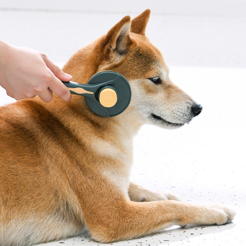 Eisenwell peine para mascotas peine autolimpiante peine de aguja de acero inoxidable peine autolimpiante de una tecla peine de limpieza para perros y gatos productos para mascotas