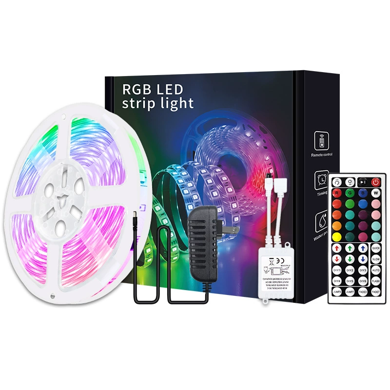 Набор светодиодной наклейки, лента 5050RGB гибкая мягкая светодиодная полоса, 44 управляющих клавиши пульт для фоновой подсветки телевизора, 12В
