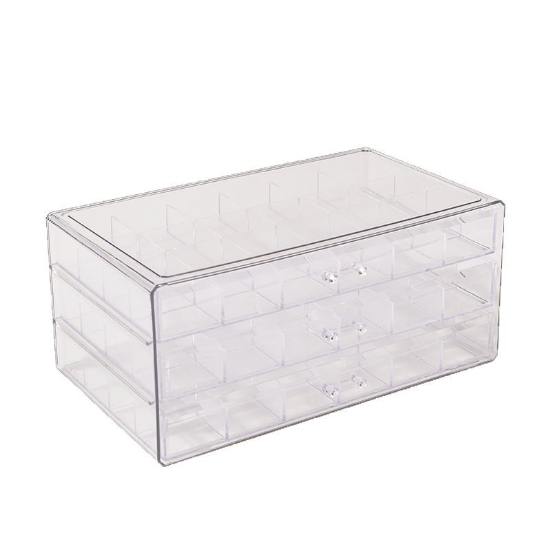 Caja de almacenamiento de joyas transparente multicapa ins collar anillo pendientes pendientes de tocador joyas caja de acabado a prueba de polvo